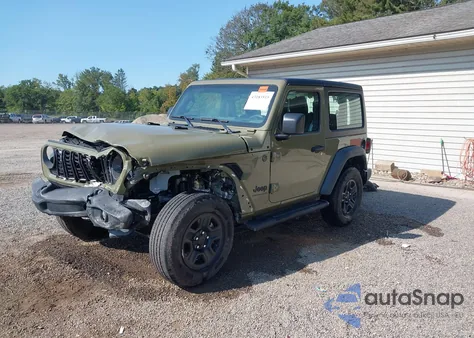 2025 Jeep Wrangler 2-Door Sport 4X4 z USA, uszkodzony, nr VIN 1C4PJXAN2SW524622